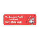Search for cat return address labels Santa
