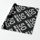 Search for funny 50th birthday wrapping paper Humour