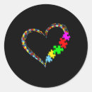 Search for autism puzzle piece stickers Heart