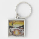 Search for snow scene key rings Forest