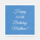 Search for 100th birthday napkins Simple