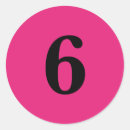 Search for number 6 stickers Six