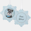 Search for miniature schnauzer dog christmas tree decorations Silver