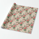 Search for red roses wrapping paper Vintage