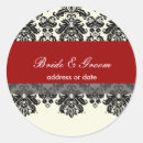 Search for damask round stickers Red