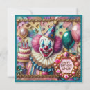 Search for clown birthday cards Cute