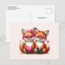 Search for love foxes postcards Couple