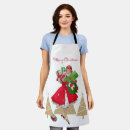 Search for vintage lady aprons Red