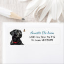 Search for black labrador retriever return address labels Watercolor