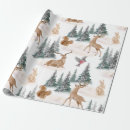 Search for woodland animal christmas wrapping paper Watercolor