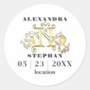 Search for luxury gold wedding stickers Calligraphy
