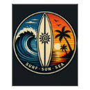 Search for vintage surf posters Palm trees
