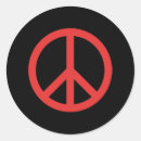 Search for red peace symbol stickers Hippie