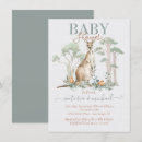 Search for kangaroo baby shower invitations Joey