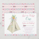 Search for tribal 1st birthday invitations Teepee