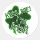 Search for funny kiss me stickers Irish