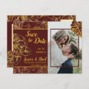 Search for burgundy gold save the dates Floral