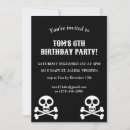 Search for kids pirate birthday invitations Skull