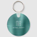 Search for metallic green key rings For him