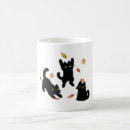 Search for black cat silhouettes mugs Halloween