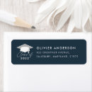 Search for blue graduation return address labels Chic