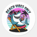 Search for funny shark stickers Beach