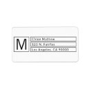 Search for initial b return address labels Black and white
