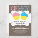Search for cupcake gender reveal invitations Pink and blue