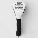 Search for joke golf head covers Husband wife spouse marriage