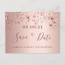 Search for 50th birthday save the date postcards For her