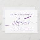 Search for purple shower wedding invitations Elegant