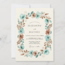 Search for teal and copper wedding invitations Turquoise