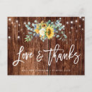 Search for sunflower wedding thank you cards Bride and groom