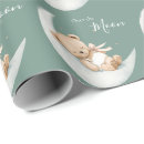 Search for baby bear wrapping paper Sage green