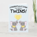 Search for new twins baby congratulations cards Cute