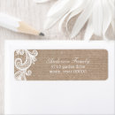 Search for burlap wedding return address labels Rustic