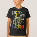 Search for 5th dinosaur birthday tshirts It's
