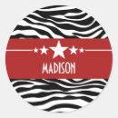Search for red zebra stickers Pattern