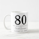 Search for 80th birthday party mugs 80 years old