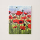 Search for poppy puzzles Watercolor