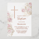 Search for rose gold christening invitations Baptism