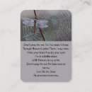 Search for remember business cards In loving memory