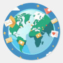 Search for world map round stickers Globe