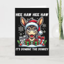Search for funny donkey christmas cards Santa