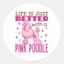 Search for french poodle stickers Pink
