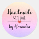 Search for handmade with love stickers Script
