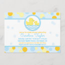 Search for rubber duck baby boy shower invitations Bubbles