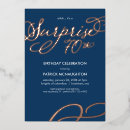 Search for rose gold 70th birthday invitations Simple