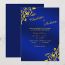 Search for royal blue and yellow wedding invitations Elegant