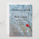 Search for cardinal bird invitations Celebration of life